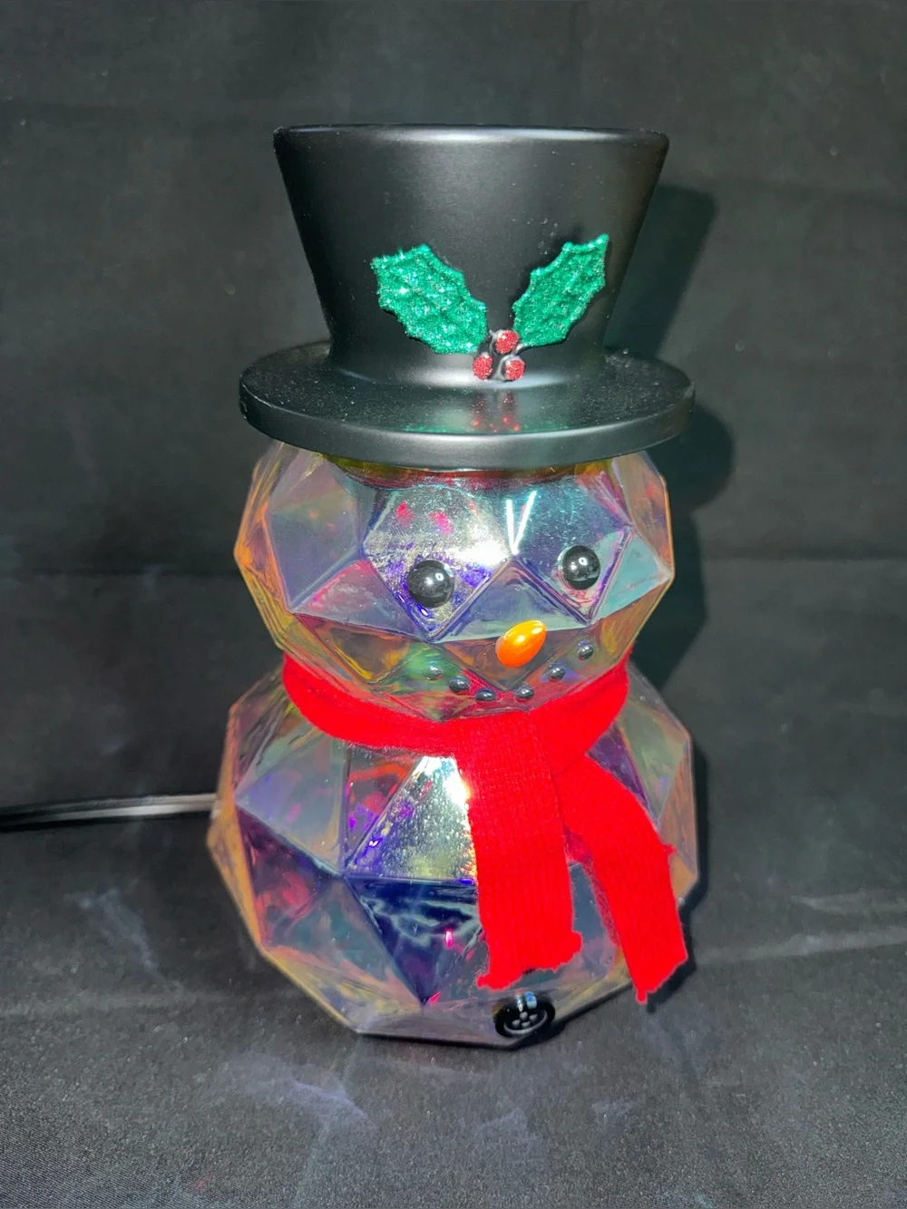 ✨🆕 NIB Iridescent Scentsy Snow Stopper Prismatic Snowman Warmer